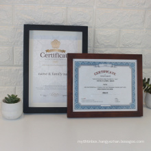 A3 A4 wholesale wood certificate frame with passpartout